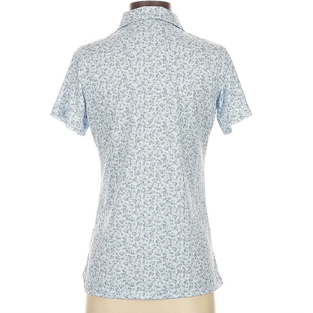 Peter Millar Masters Light Blue Patterned Polo Si… - image 2